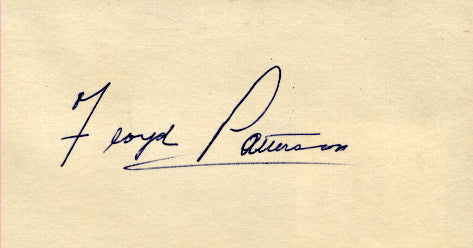 PATTERSON, FLOYD SIGNED INDEX CARD