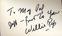 Pep,Willie Signed Index Card