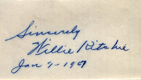RITCHIE, WILLIE INK SIGNATURE