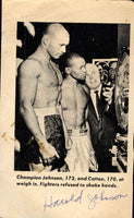 JOHNSON, HAROLD SIGNED MAGAZINE PHOTO