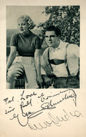 SCHMELING, MAX & ANNY ONDRA SIGNED PHOTO