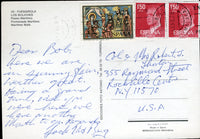 BERG, JACKIE "KID" HAND WRITTEN & SIGNED POSTCARD