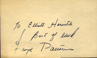 PATTERSON, FLOYD SIGNED INDEX CARD