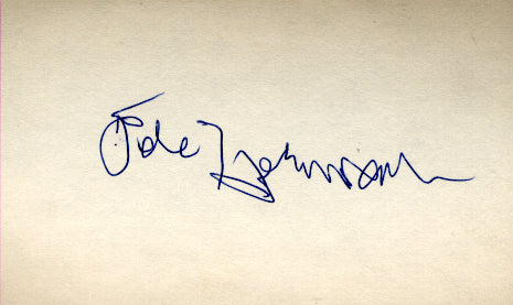 HERMAN, PETE SIGNED INDEX CARD