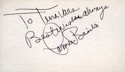 BASILIO, CARMEN SIGNED INDEX CARD