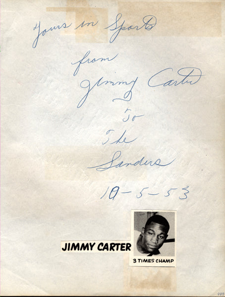 CARTER, JIMMY SIGNED ALBUM PAGE