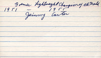 CARTER, JIMMY SIGNED INDEX CARD