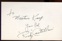 CASTELLANI, ROCKY SIGNED INDEX CARD