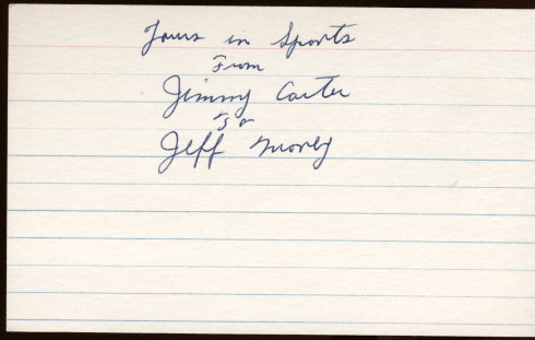 CARTER, JIMMY SIGNED INDEX CARD