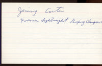CARTER, JIMMY SIGNED INDEX CARD