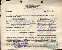 MOORE, ARCHIE SIGNED MEDICAL EXAM (1961)