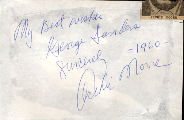 MOORE, ARCHIE VINTAGE INK SIGNATURE (1960)