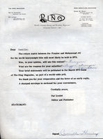 HENRY, CAMILLE SIGNED PREDICTION FOR ALI-FRAZIER II FIGHT (1974)