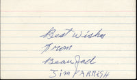 JACK, BEAU SIGNED INDEX CARD