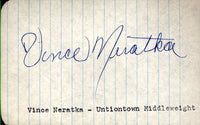 NERATKA, VINCE SIGNED INDEX CARD