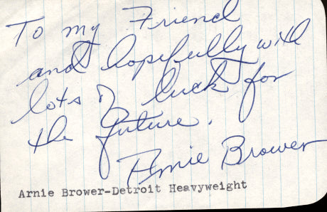 BROWER, ARNIE INK SIGNATURE