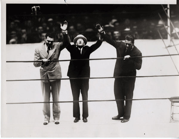 DEMPSEY, JACK & GENE TUNNEY WIRE PHOTO (1934)