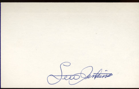 JENKINS, LEW SIGNED INDEX CARD