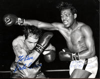 OLSON, CARL "BOBO" SIGNED WIRE PHOTO (1955-ROBINSON FIGHT)