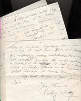 O'GATTY, PACKEY HAND WRITTEN LETTER