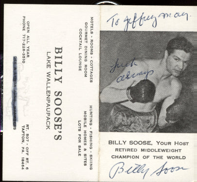 SOOSE, BILLY SIGNED BUSINESS CARD