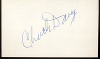 DAVEY, CHUCK SIGNED INDEX CARD