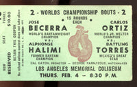 ORTIZ, CARLOS-BATTLING TORRES STUBLESS TICKET (1960)