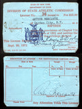 MERCANTE, ARTHUR REFEREE LICENSE (USED FOR ALI_FRAZIER I-1971)