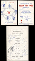 HALL OF FAME BANQUET SIGNED PROGRAM (1975-SIGNED BY CONN, ANGOTT, WOLGAST)