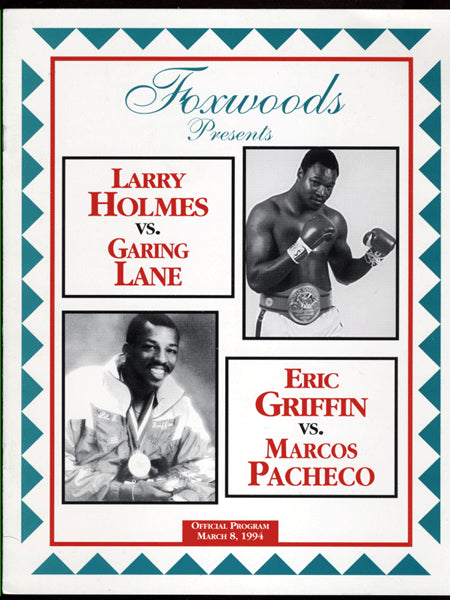 HOLMES, LARRY-GARING LANE OFFICIAL PROGRAM (1994)