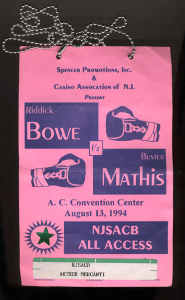 BOWE, RIDDICK-BUSTER MATHIS CREDENTIAL (1994)