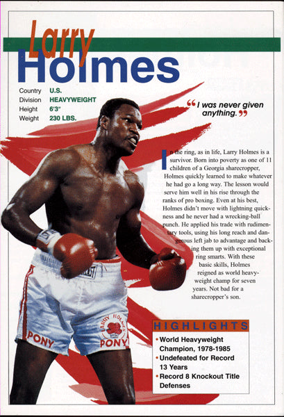 HOLMES, LARRY PROMOTIONAL PROGRAM