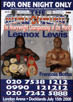 LEWIS, LENNOX-FRANCOIS BOTHA PROMOTIONAL FLYER (2000)