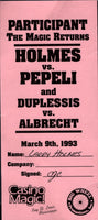 Holmes,Larry Official Credential Against Pepeli 1993 ( Used By Holmes)