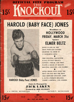 Jones,Harold Official Program Against Beltz 1950