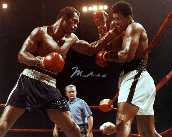 Ali,Muhammad Signed Photo In Action Against Norton