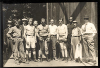 JEFFRIES, JAMES J. & JOE CHOYNSKI & TRAINING CAMP ORIGINAL ANTIQUE PHOTO (1910_