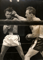 ROBINSON, SUGAR RAY-CARMEN BASILIO II ORIGINAL LARGE FORMAT PHOTO (1958)