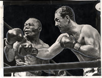 MARCIANO, ROCKY-JERSEY JOE WALCOTT LARGE FORMAT PHOTOGRAPH (1952)