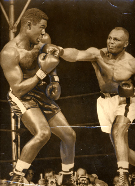 WALCOTT, JERSEY JOE-EZZARD CHARLES IV ORIGINAL LARGE FORMAT PHOTO (1951)