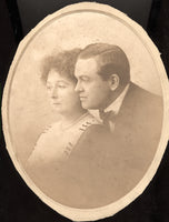 JEFFRIES, JAMES J. & WIFE ORIGINAL ANTIQUE PHOTO