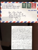 LA BARBA, FIDEL SIGNED LETTER AND ENVELOPE