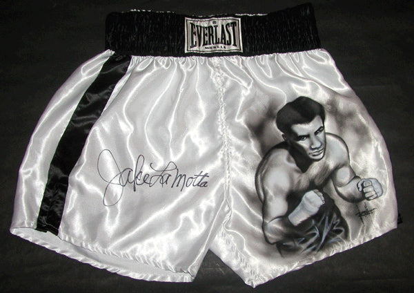 LAMOTTA, JAKE SIGNED HAND PAINTED TRUNKS