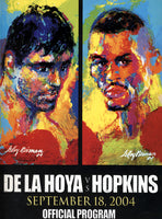 HOPKINS, BERNARD-OSCAR DE LA HOYA OFFICIAL PROGRAM (2004-SIGNED BY LEROY NEIMAN)