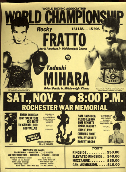 FRATTO, ROCKY-TADASHI MIHARA ON SITE BROADSIDE (1981)