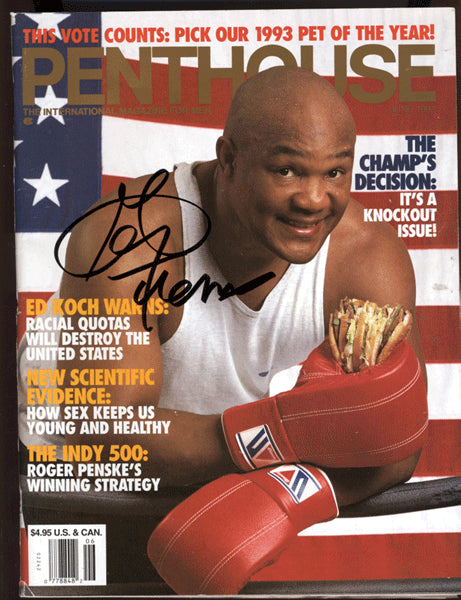 FOREMAN, GEORGE SIGNED PENTHOUSE MAGAZINE (1992)