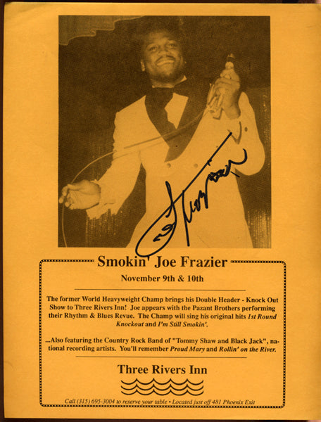 FRAZIER, JOE SIGNED SHOW FLYER