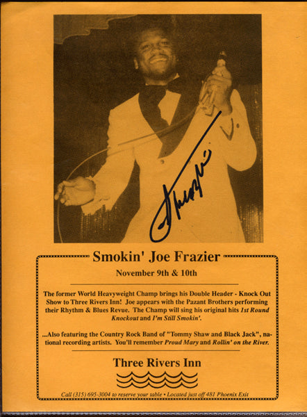 FRAZIER, JOE SIGNED SHOW FLYER