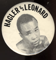 LEONARD, SUGAR RAY SOUVENIR PIN (1987-HAGLER FIGHT)