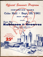 ROBINSON, SUGAR RAY-WILF GREAVES OFFICIAL PROGRAM (1961)